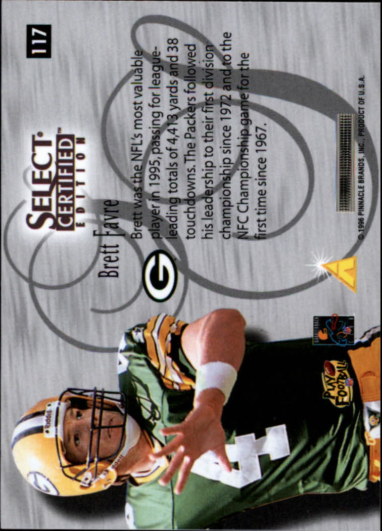 1996 Select Certified #117 Brett Favre SS back image