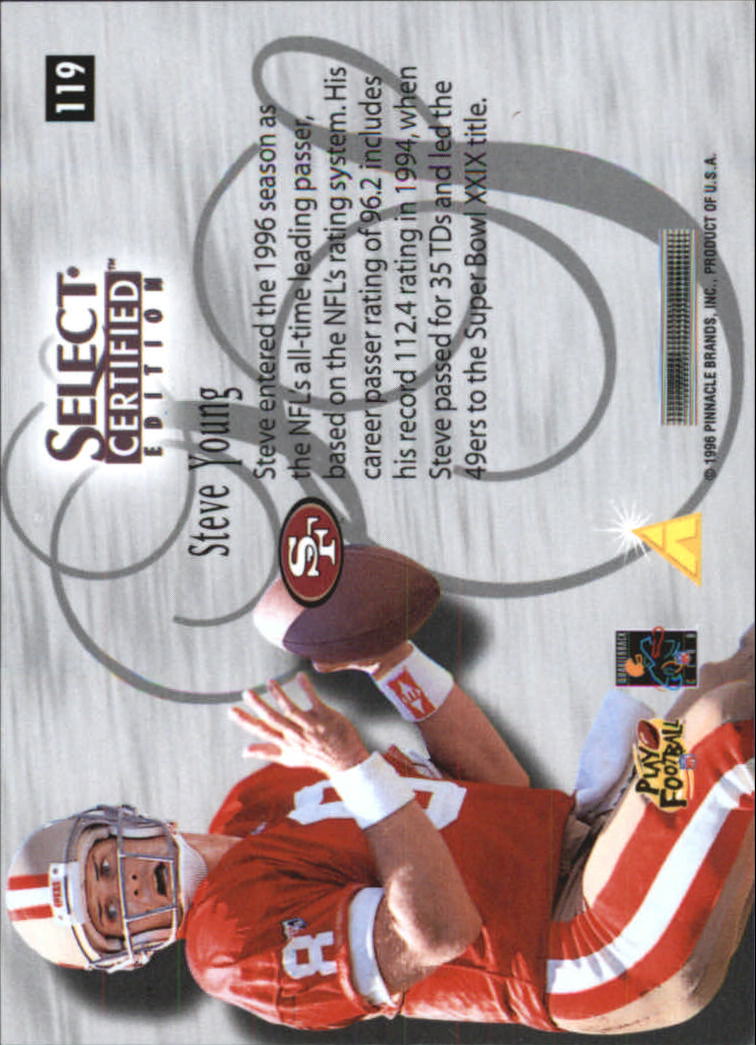 1996 Select Certified Artist's Proofs #119 Steve Young SS back image