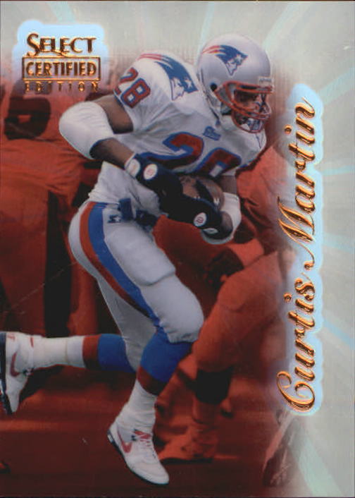 1996 Select Certified Mirror Red Premium Stock #77 Curtis Martin