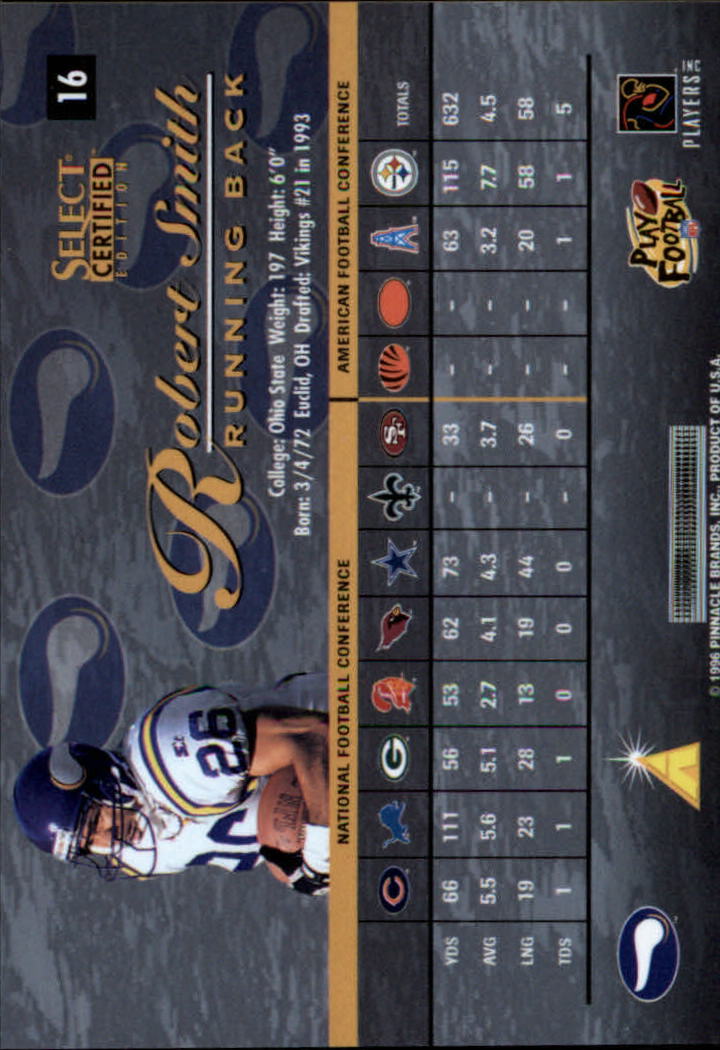 B3164- 1996 Select Certified Premium Stock FB Cards -You Pick- 15+ FREE US SHIP - Picture 33 of 245