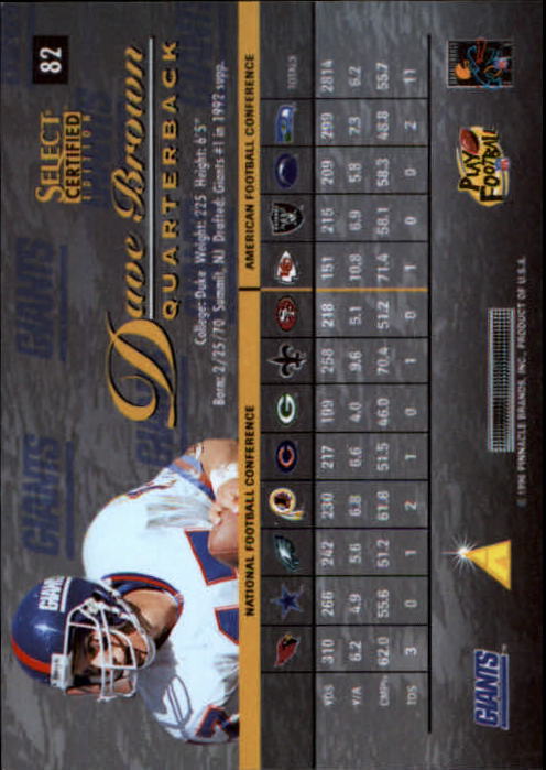 B3164- 1996 Select Certified Premium Stock FB Cards -You Pick- 15+ FREE US SHIP - Picture 163 of 245