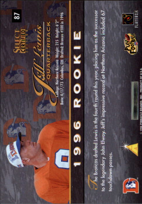 B3164- 1996 Select Certified Premium Stock FB Cards -You Pick- 15+ FREE US SHIP - Picture 171 of 245