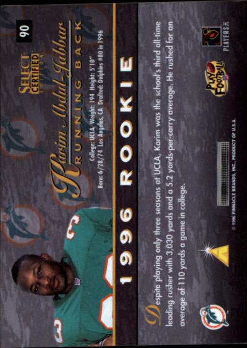 B3164- 1996 Select Certified Premium Stock FB Cards -You Pick- 15+ FREE US SHIP - Picture 177 of 245