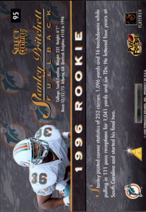B3164- 1996 Select Certified Premium Stock FB Cards -You Pick- 15+ FREE US SHIP - Picture 187 of 245