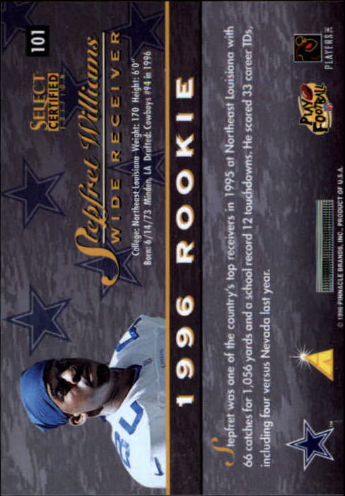 B3164- 1996 Select Certified Premium Stock FB Cards -You Pick- 15+ FREE US SHIP - Picture 197 of 245