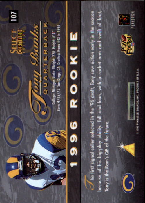 B3164- 1996 Select Certified Premium Stock FB Cards -You Pick- 15+ FREE US SHIP - Picture 209 of 245