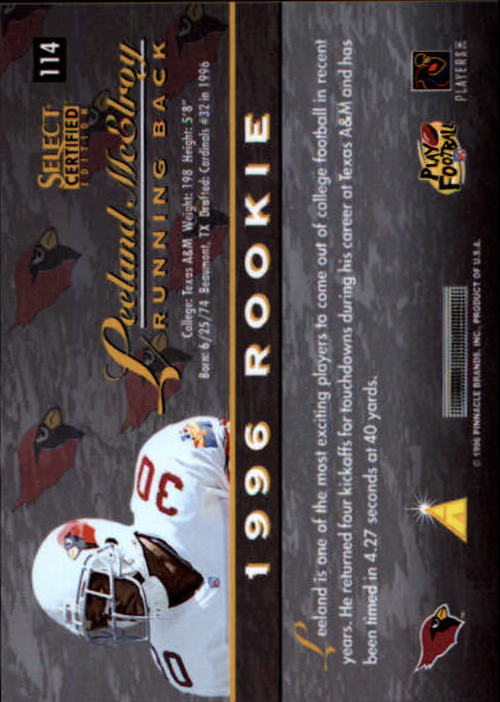 B3164- 1996 Select Certified Premium Stock FB Cards -You Pick- 15+ FREE US SHIP - Picture 223 of 245