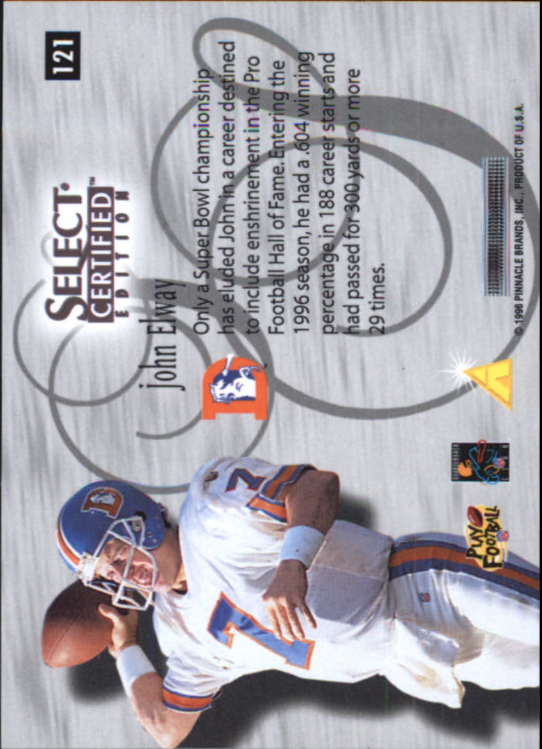 1996 Select Certified Red #121 John Elway SS
