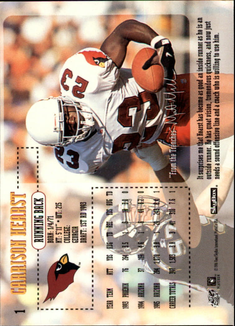 1996 SkyBox Impact #1 Garrison Hearst