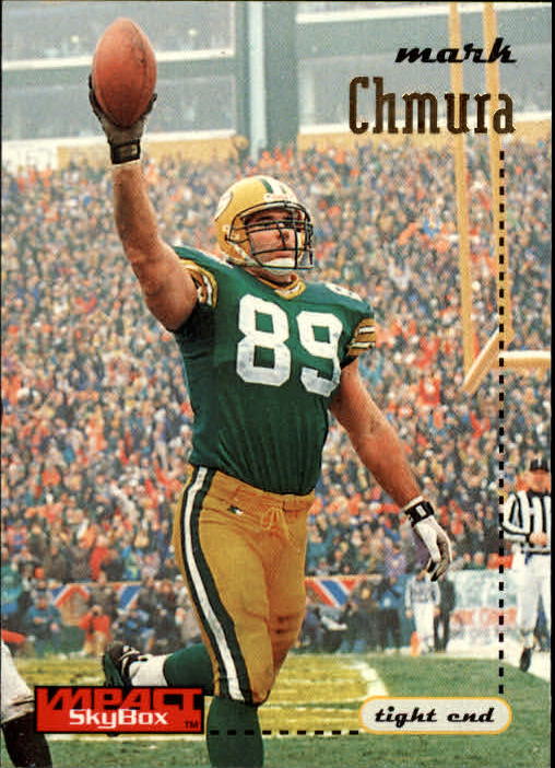 Mark Chmura autographed football card (Green Bay Packers) 1996 Playoff  Absolute #69