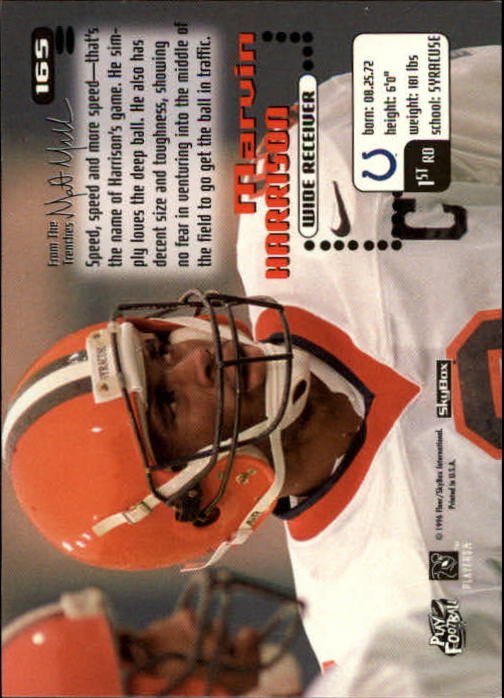 1996 SkyBox Impact #165 Marvin Harrison RC