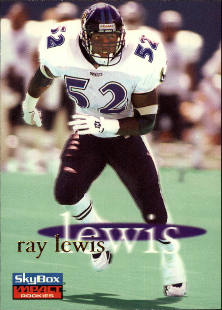 1999 SkyBox Metal Universe Ray Lewis #38 Baltimore Ravens