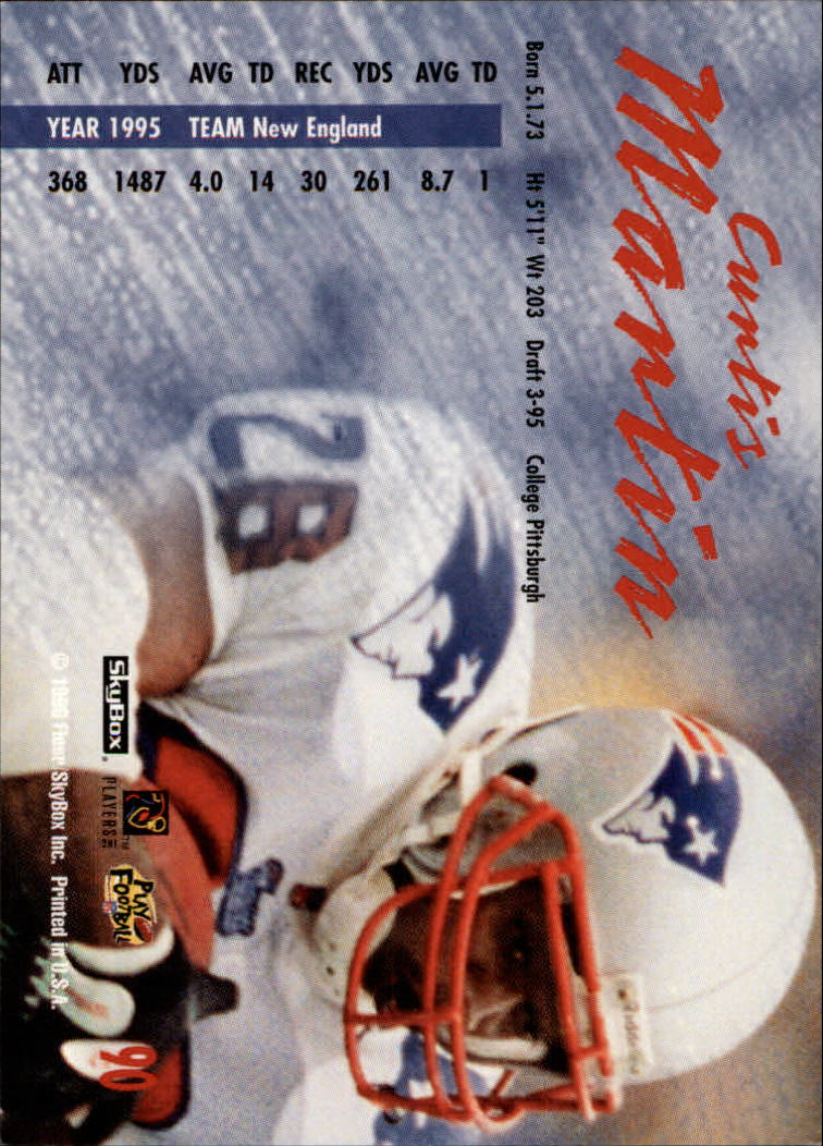 1996 SkyBox Impact Rookies #90 Curtis Martin AIR