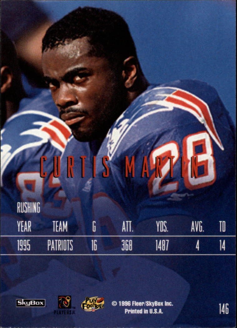 1996 SkyBox Impact Rookies #146 Curtis Martin RRH