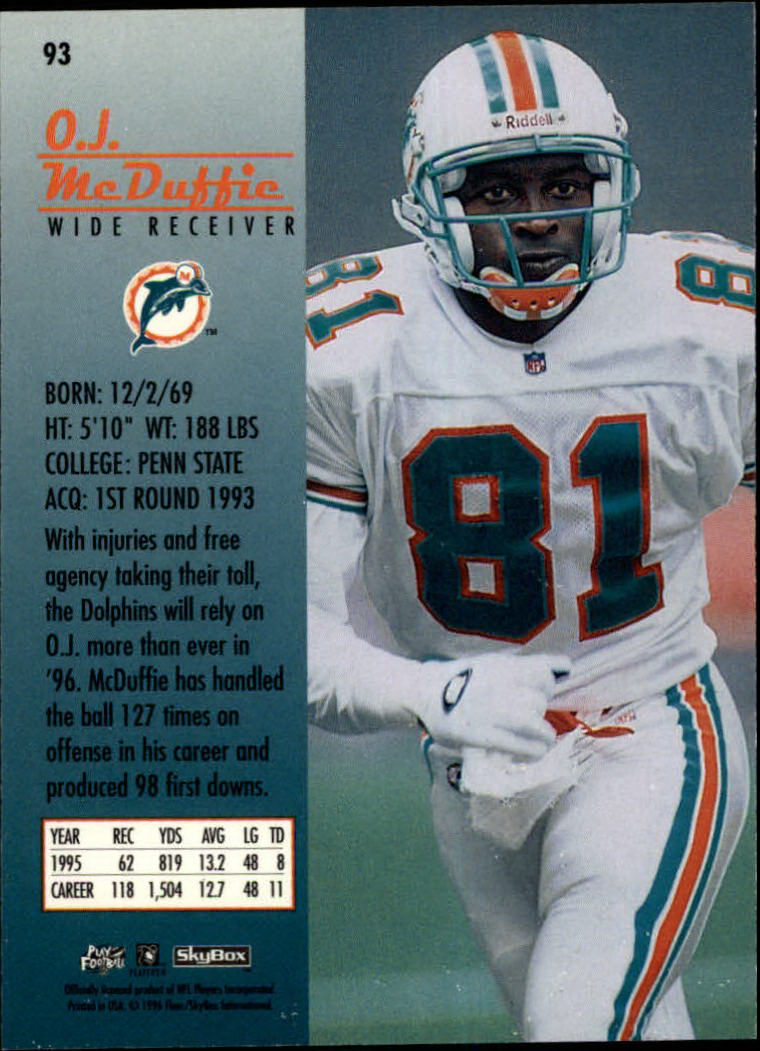 1993 Action Packed #186 O.J.McDuffie RC - ROOKIE - NM-MT