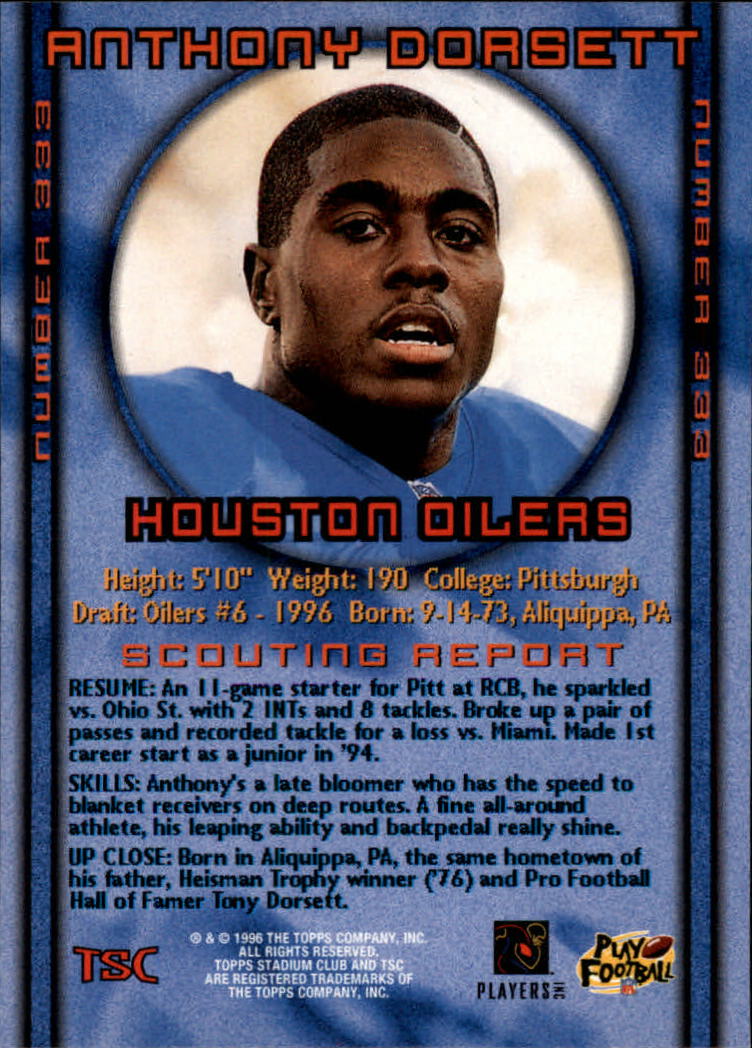 A4275- 1996 Stadium Club FB Cards 251-360 +Inserts -You Pick- 15+ FREE US SHIP - Picture 111 of 239
