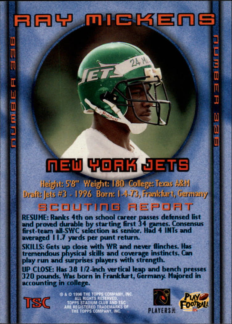 A4275- 1996 Stadium Club FB Cards 251-360 +Inserts -You Pick- 15+ FREE US SHIP - Picture 117 of 239