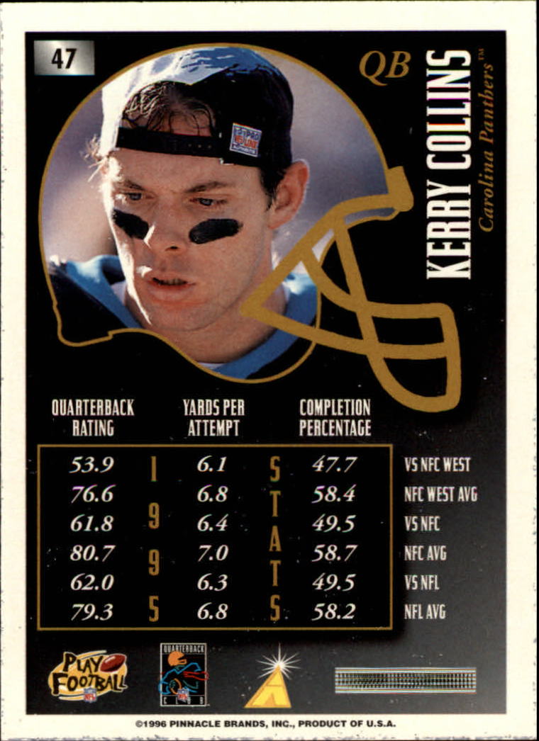 1996 Summit #47 Kerry Collins back image