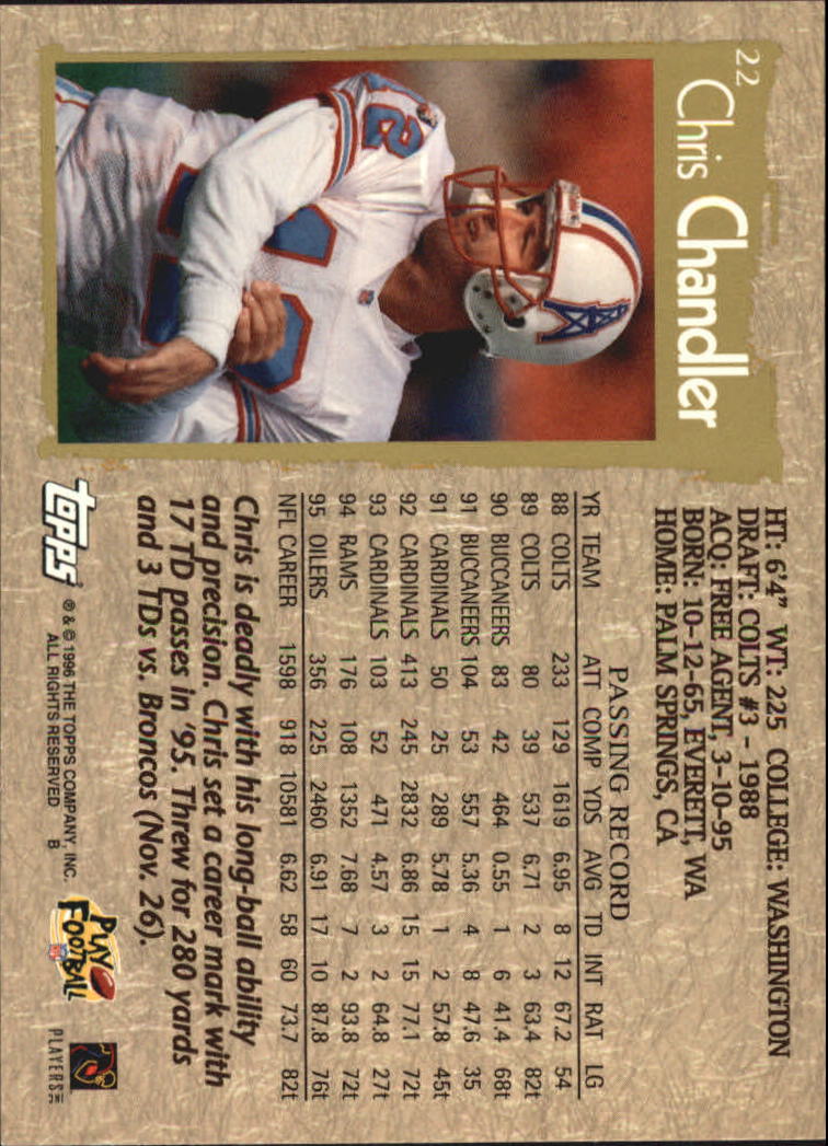 B0473- 1996 Topps Football Card #s 1-250 +Rookies -You Pick - 15+ FREE SHIP - Picture 41 of 439