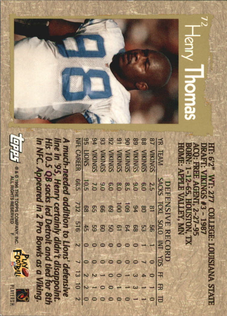B0473- 1996 Topps Football Card #s 1-250 +Rookies -You Pick - 15+ FREE SHIP - Picture 133 of 439
