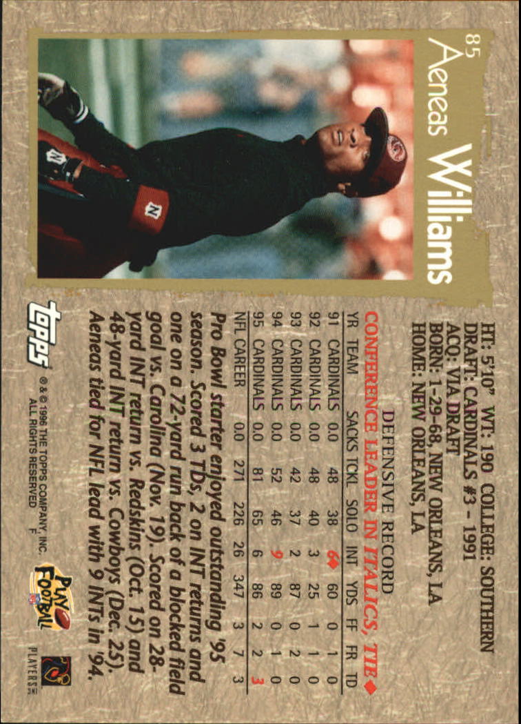 B0473- 1996 Topps Football Card #s 1-250 +Rookies -You Pick - 15+ FREE SHIP - Picture 159 of 439