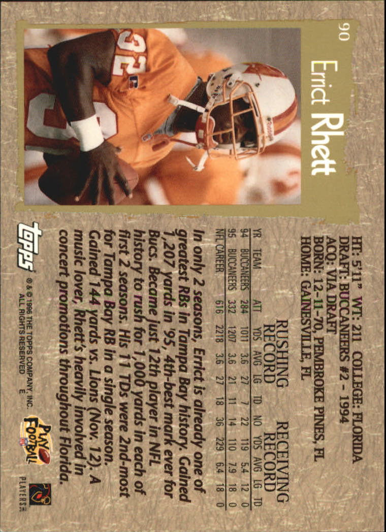 B0473- 1996 Topps Football Card #s 1-250 +Rookies -You Pick - 15+ FREE SHIP - Picture 169 of 439
