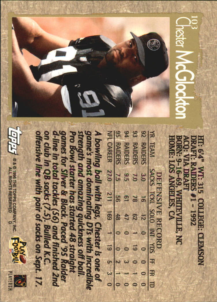 B0473- 1996 Topps Football Card #s 1-250 +Rookies -You Pick - 15+ FREE SHIP - Picture 193 of 439