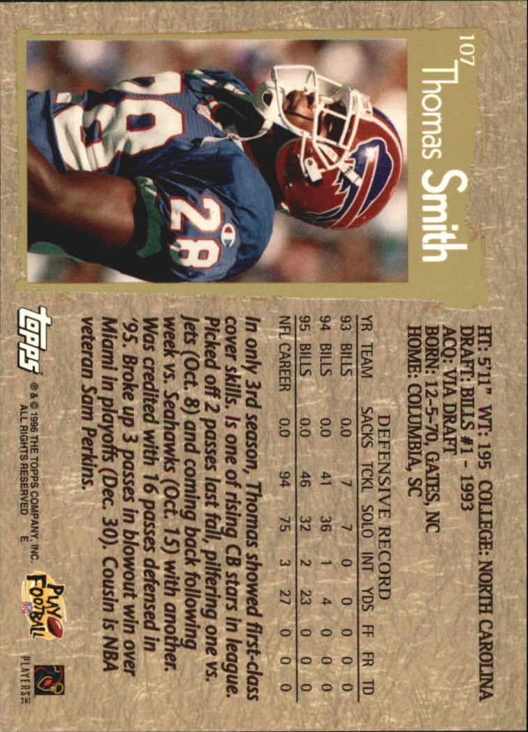B0473- 1996 Topps Football Card #s 1-250 +Rookies -You Pick - 15+ FREE SHIP - Picture 201 of 439