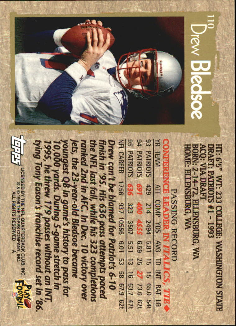 B0473- 1996 Topps Football Card #s 1-250 +Rookies -You Pick - 15+ FREE SHIP - Picture 207 of 439