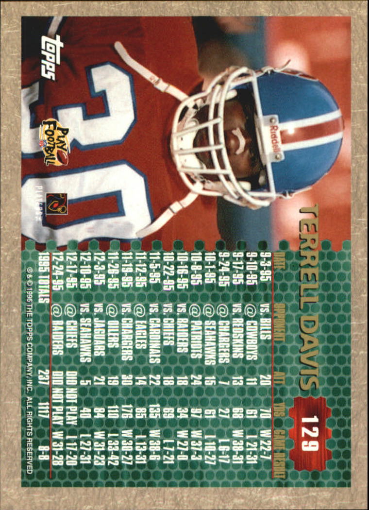 B0473- 1996 Topps Football Card #s 1-250 +Rookies -You Pick - 15+ FREE SHIP - Picture 241 of 439