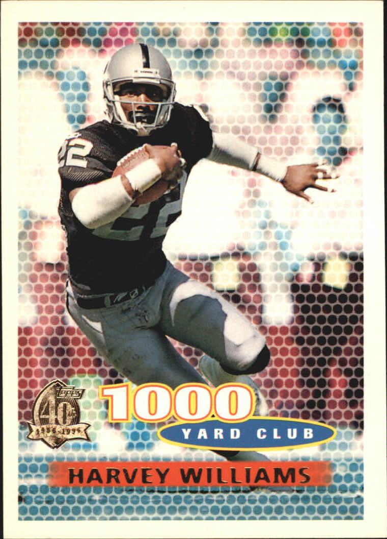 1996 Pinnacle Premium Stock Oakland Raiders Football Card #89 Harvey  Williams