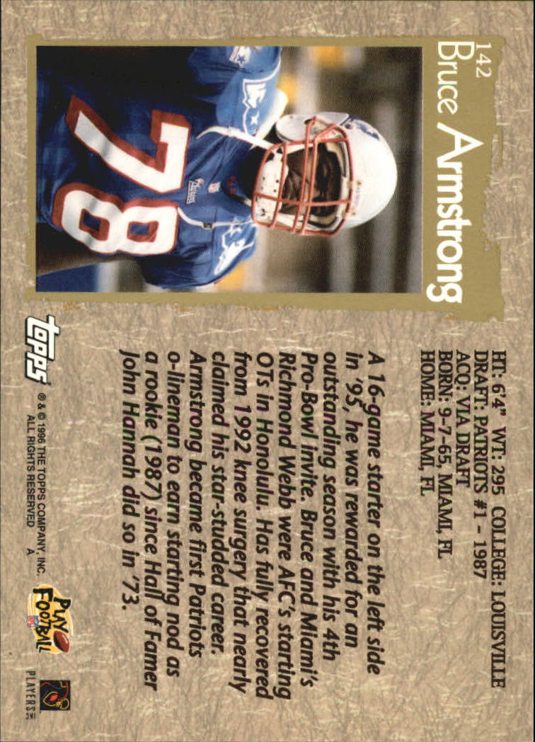 B0473- 1996 Topps Football Card #s 1-250 +Rookies -You Pick - 15+ FREE SHIP - Picture 265 of 439