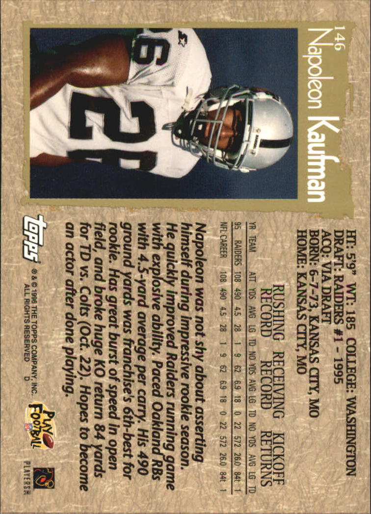 B0473- 1996 Topps Football Card #s 1-250 +Rookies -You Pick - 15+ FREE SHIP - Picture 273 of 439
