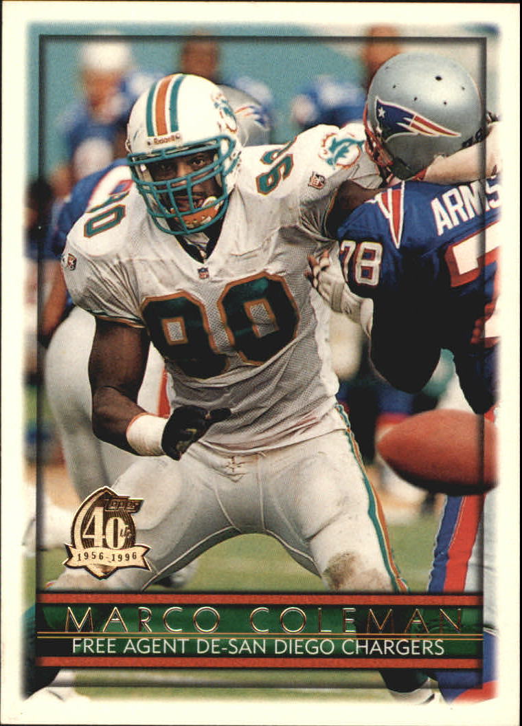 B0473- 1996 Topps Football Card #s 1-250 +Rookies -You Pick - 15+ FREE SHIP - Picture 280 of 439