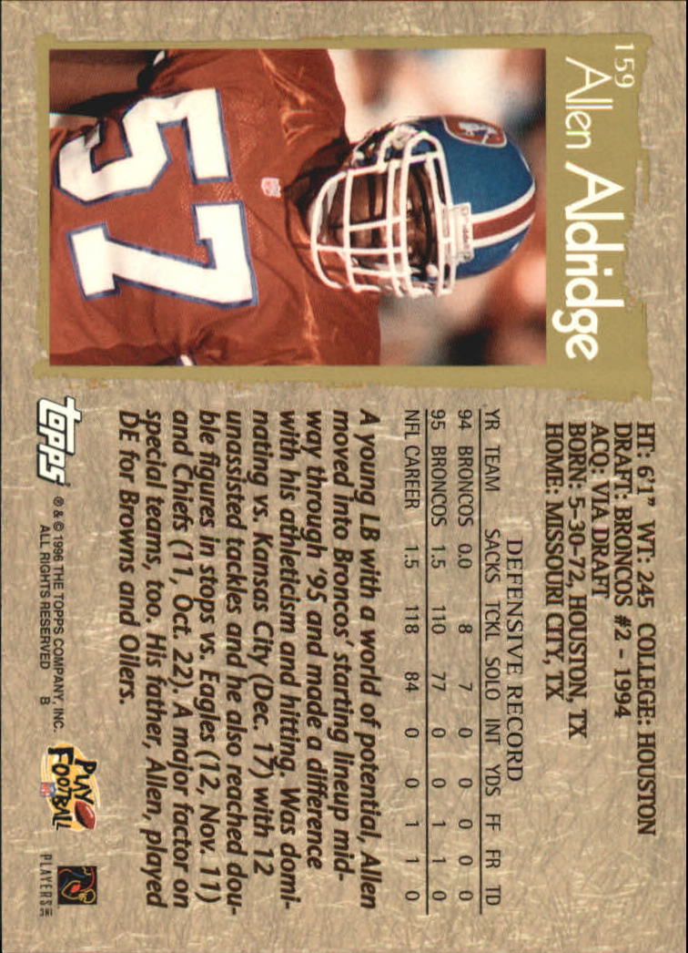 B0473- 1996 Topps Football Card #s 1-250 +Rookies -You Pick - 15+ FREE SHIP - Picture 291 of 439