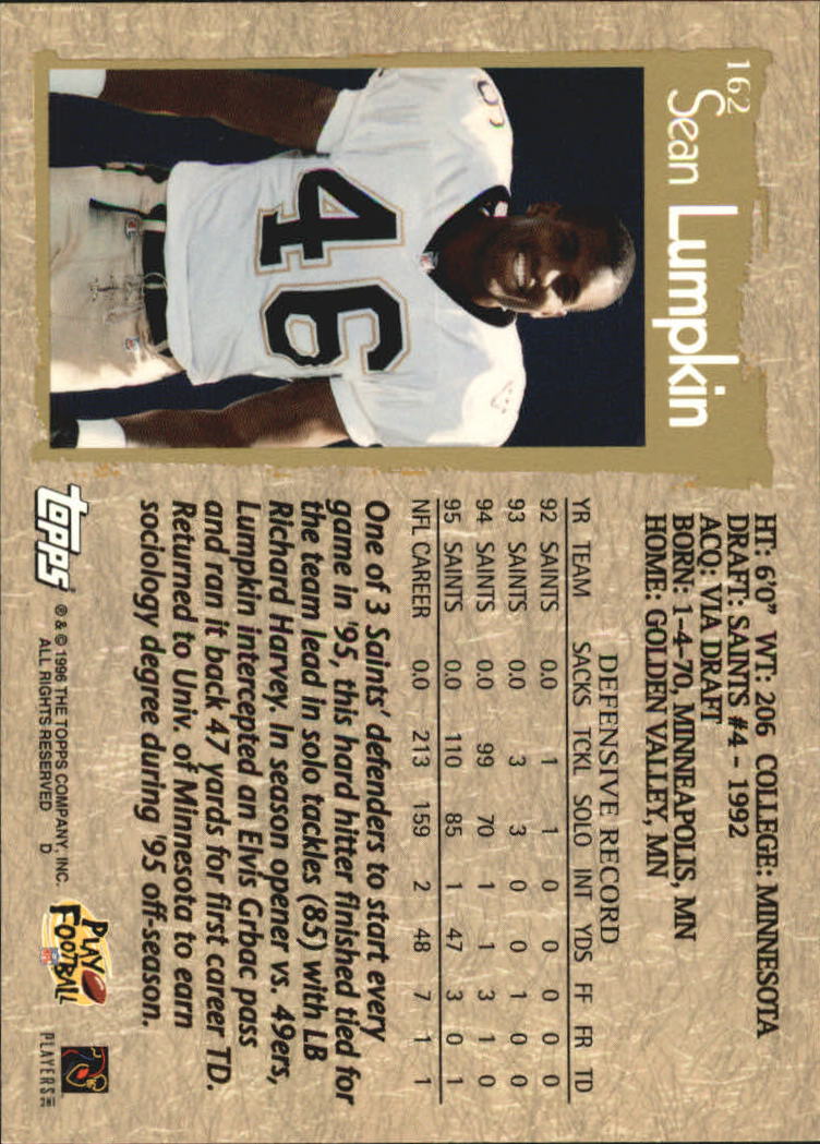 B0473- 1996 Topps Football Card #s 1-250 +Rookies -You Pick - 15+ FREE SHIP - Picture 297 of 439