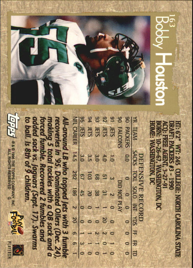 B0473- 1996 Topps Football Card #s 1-250 +Rookies -You Pick - 15+ FREE SHIP - Picture 299 of 439