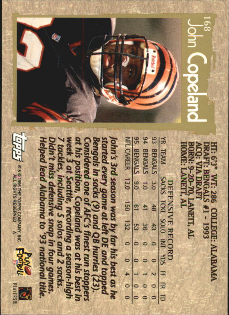 B0473- 1996 Topps Football Card #s 1-250 +Rookies -You Pick - 15+ FREE SHIP - Picture 307 of 439