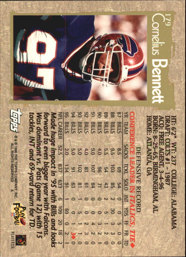 B0473- 1996 Topps Football Card #s 1-250 +Rookies -You Pick - 15+ FREE SHIP - Picture 325 of 439
