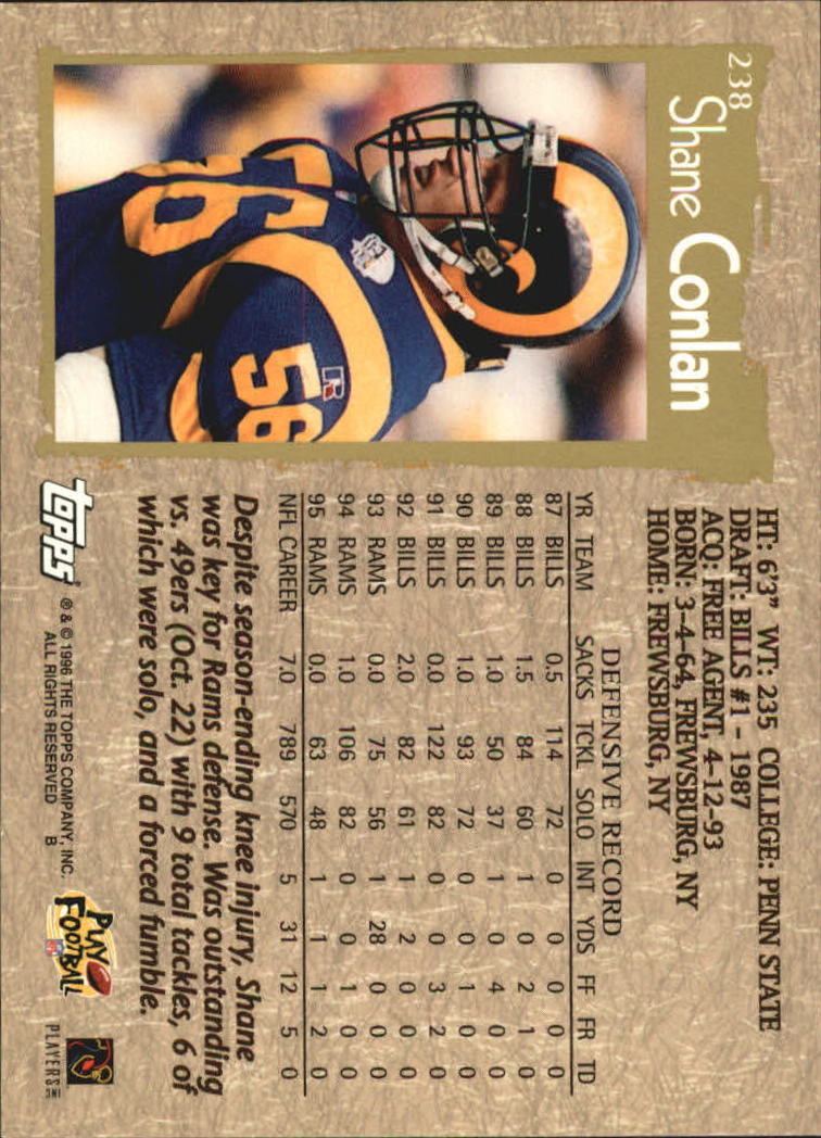 B0473- 1996 Topps Football Card #s 1-250 +Rookies -You Pick - 15+ FREE SHIP - Picture 417 of 439