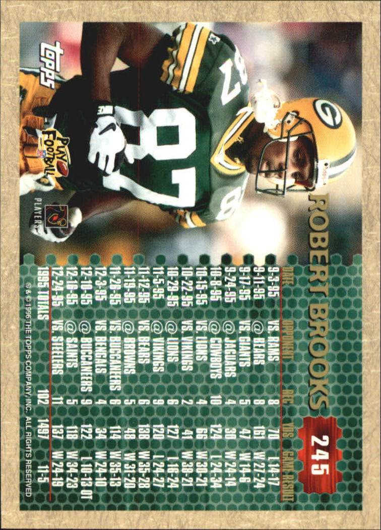 B0473- 1996 Topps Football Card #s 1-250 +Rookies -You Pick - 15+ FREE SHIP - Picture 429 of 439