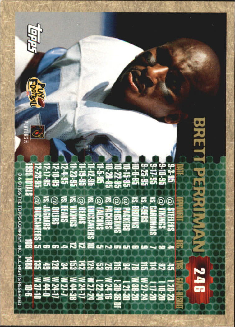 B0473- 1996 Topps Football Card #s 1-250 +Rookies -You Pick - 15+ FREE SHIP - Picture 431 of 439