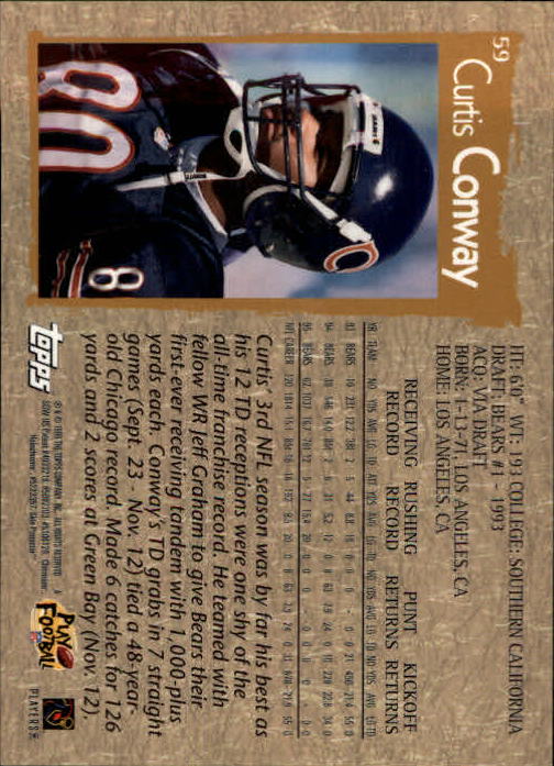 1996 Topps Chrome #59 Curtis Conway back image