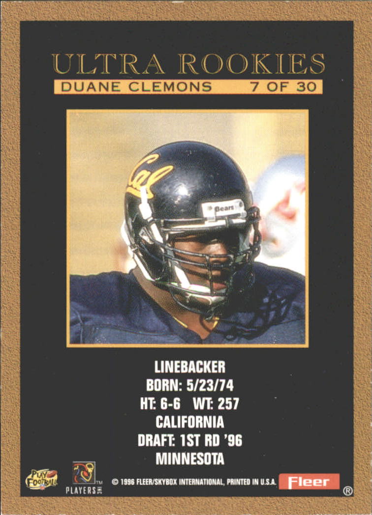 1996 Ultra (Fleer) Football "Insert" Cards - Picture 37 of 61