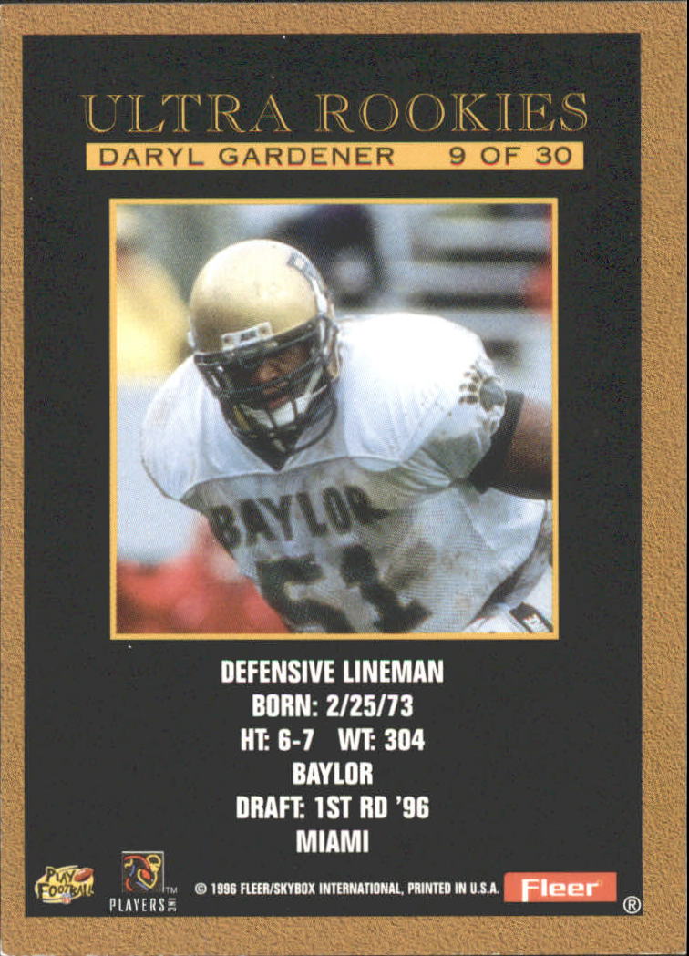 Daryl Gardener Rookie 1996 Collectors Choice #16 Miami Dolphins