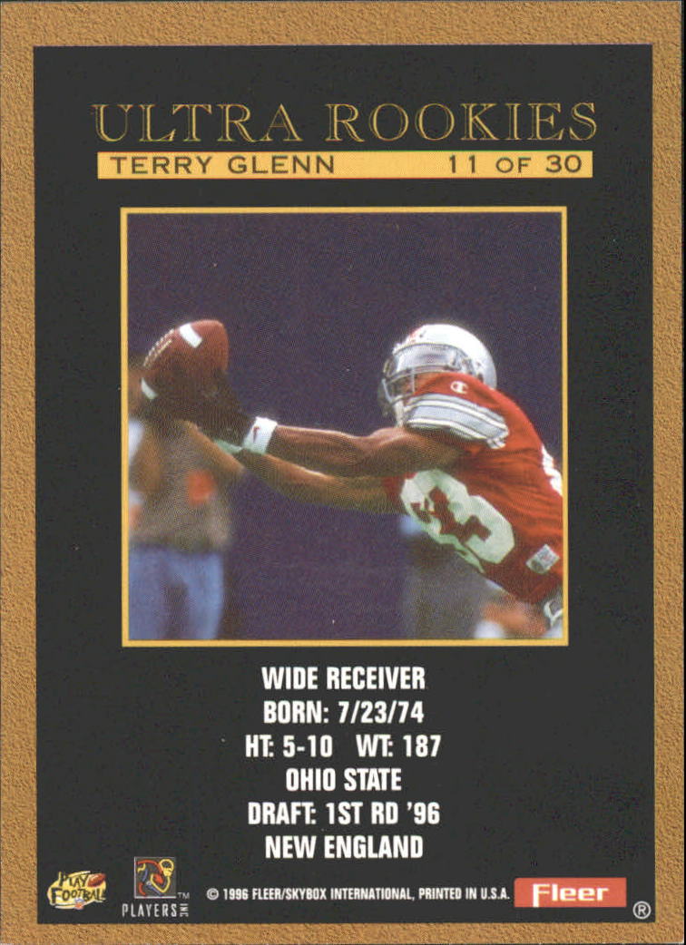 1996 Ultra (Fleer) Football "Insert" Cards - Picture 41 of 61