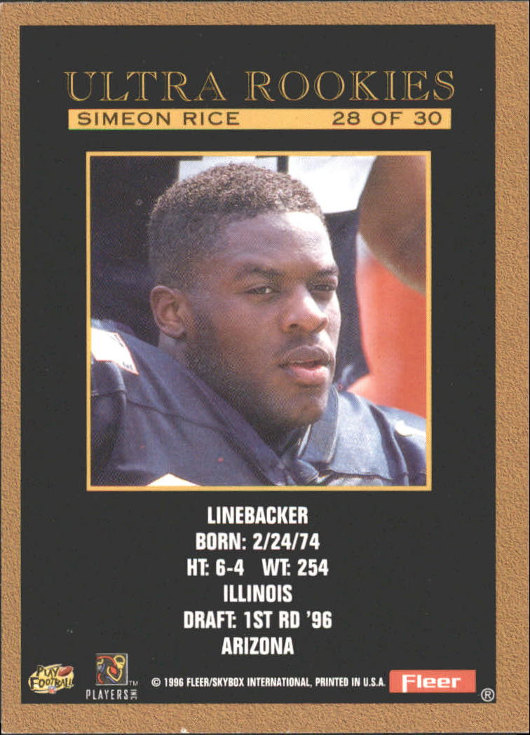 1996 Ultra (Fleer) Football "Insert" Cards - Picture 57 of 61