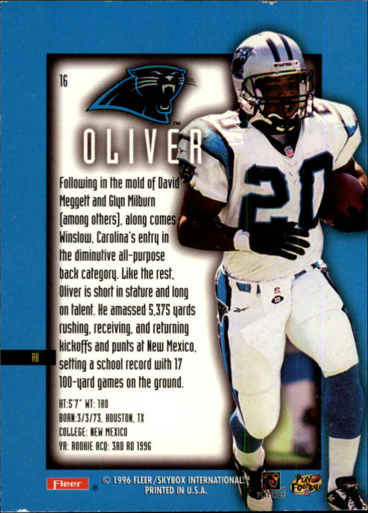 1996 Ultra Sensations (Fleer) Football "Blue" Parallel Cards - Picture 23 of 142