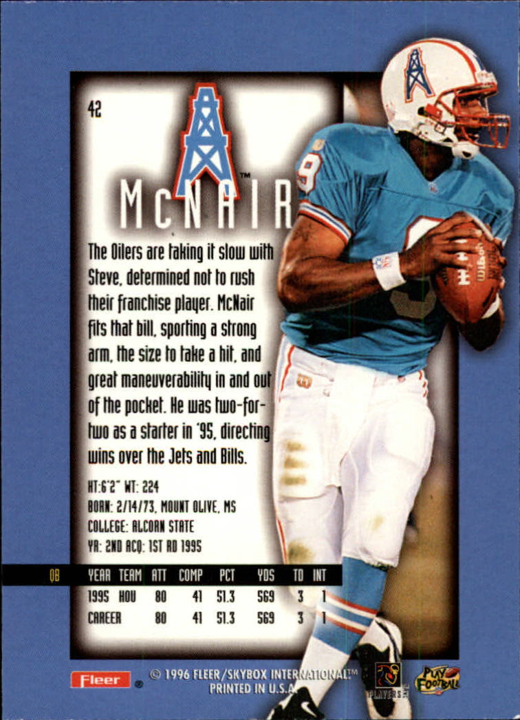 1996 Ultra Sensations (Fleer) Football "Blue" Parallel Cards - Picture 48 of 142