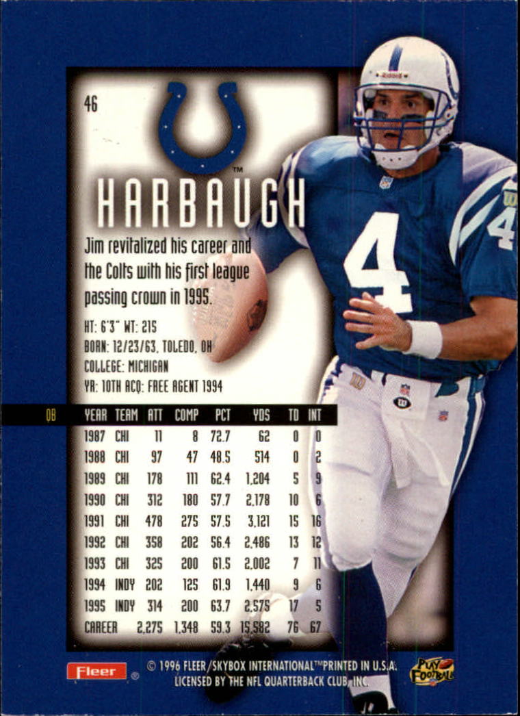 1996 Ultra Sensations (Fleer) Football "Blue" Parallel Cards - Picture 56 of 142